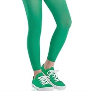 Green Adult Footless Tights